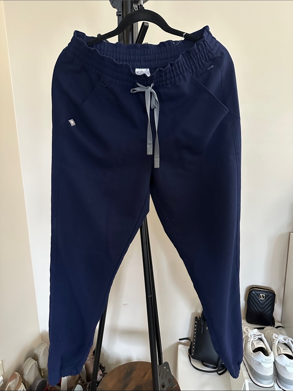 Figs Navy Blue Drawstring Scrub Joggers